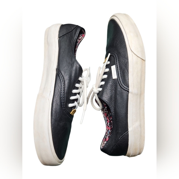 Vans California Black Leather Men's Low-top Lace-up Size Men's 7 Women's 8.5 - Picture 2 of 4